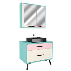 Lusso 80 Cm Lake Banyo Dolabı