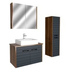 River 100 Cm Lake Kapaklı Mdf Banyo Dolabı
