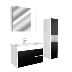 Silver 100 Cm Lake Kapaklı Mdf Banyo Dolabı