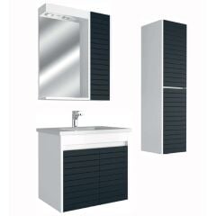 Keops 80 Cm Lake Kapaklı Mdf Banyo Dolabı