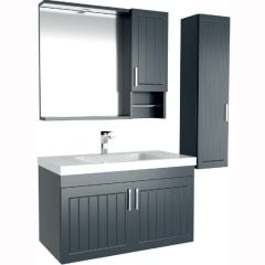 Arya 100 Cm Lake Kapaklı Mdf Banyo Dolabı