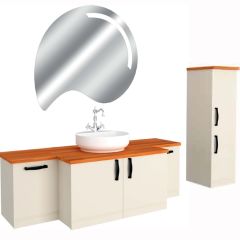 Damla 80 Cm Membran Kaplama Banyo Dolabı