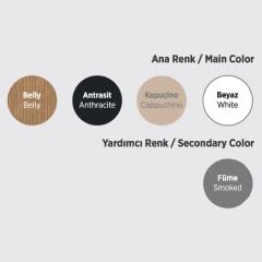 Hera 140 Cm Membran Kaplama Banyo Dolabı