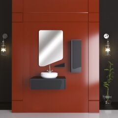 Vera 80 Cm Membran Kaplama Banyo Dolabı