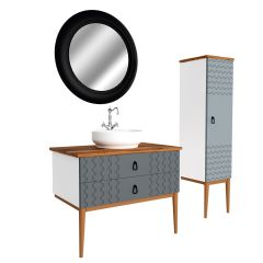 Monarc 80 Cm UV Baskılı Banyo Dolabı