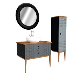 Monarc 100 Cm UV Baskılı Banyo Dolabı