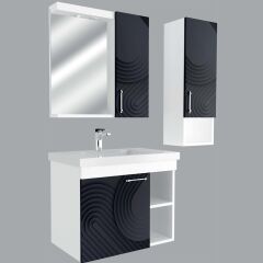Deren 80 Cm UV Baskılı Banyo Dolabı