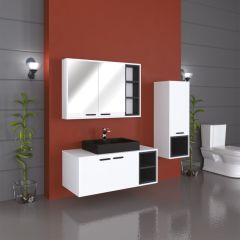 Girne 100 Cm Mdf Lam Banyo Dolabı