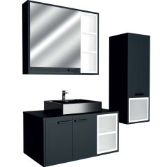 Girne 100 Cm Mdf Lam Banyo Dolabı