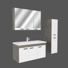 Lila 100 Cm Mdf Lam Banyo Dolabı