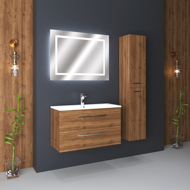 Helen 100 Cm Mdf Lam Banyo Dolabı