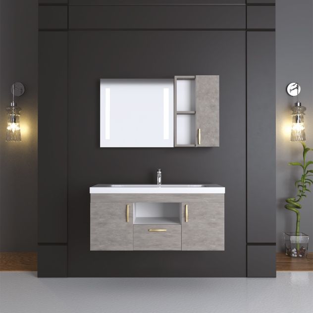 Lisya 100 Cm Mdf Lam Banyo Dolabı