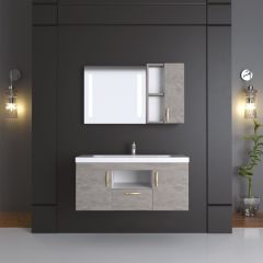 Lisya 100 Cm Mdf Lam Banyo Dolabı