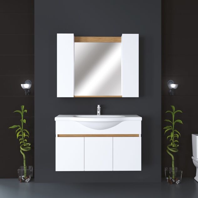 Klasik 55 Cm Mdf Lam Banyo Dolabı