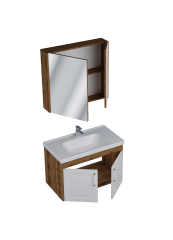 UBM Alaçatı 80 cm Banyo Dolabı Seti Beyaz