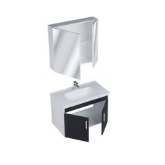 UBM Retro 80 cm Banyo Dolabı Seti Antrasit