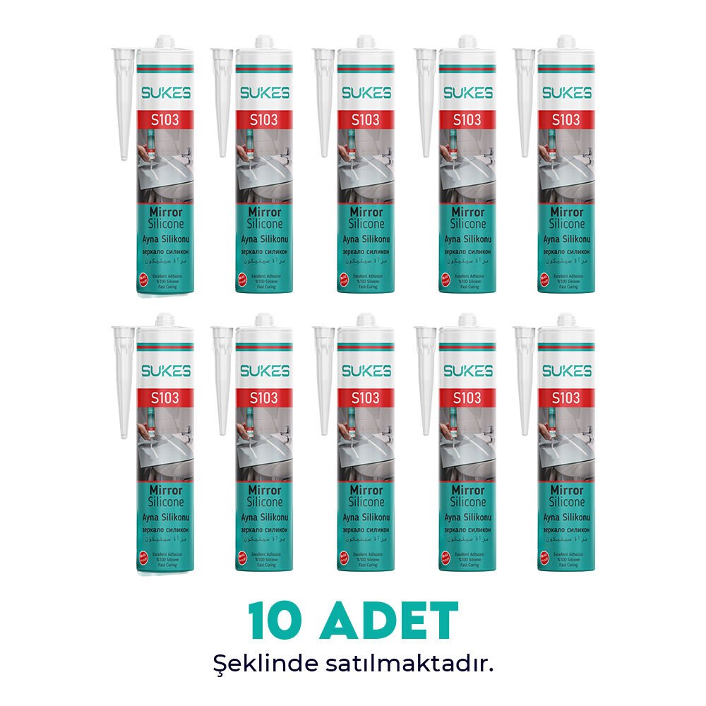 Sukes Ayna Silikonu Şeffaf 10’lu Paket