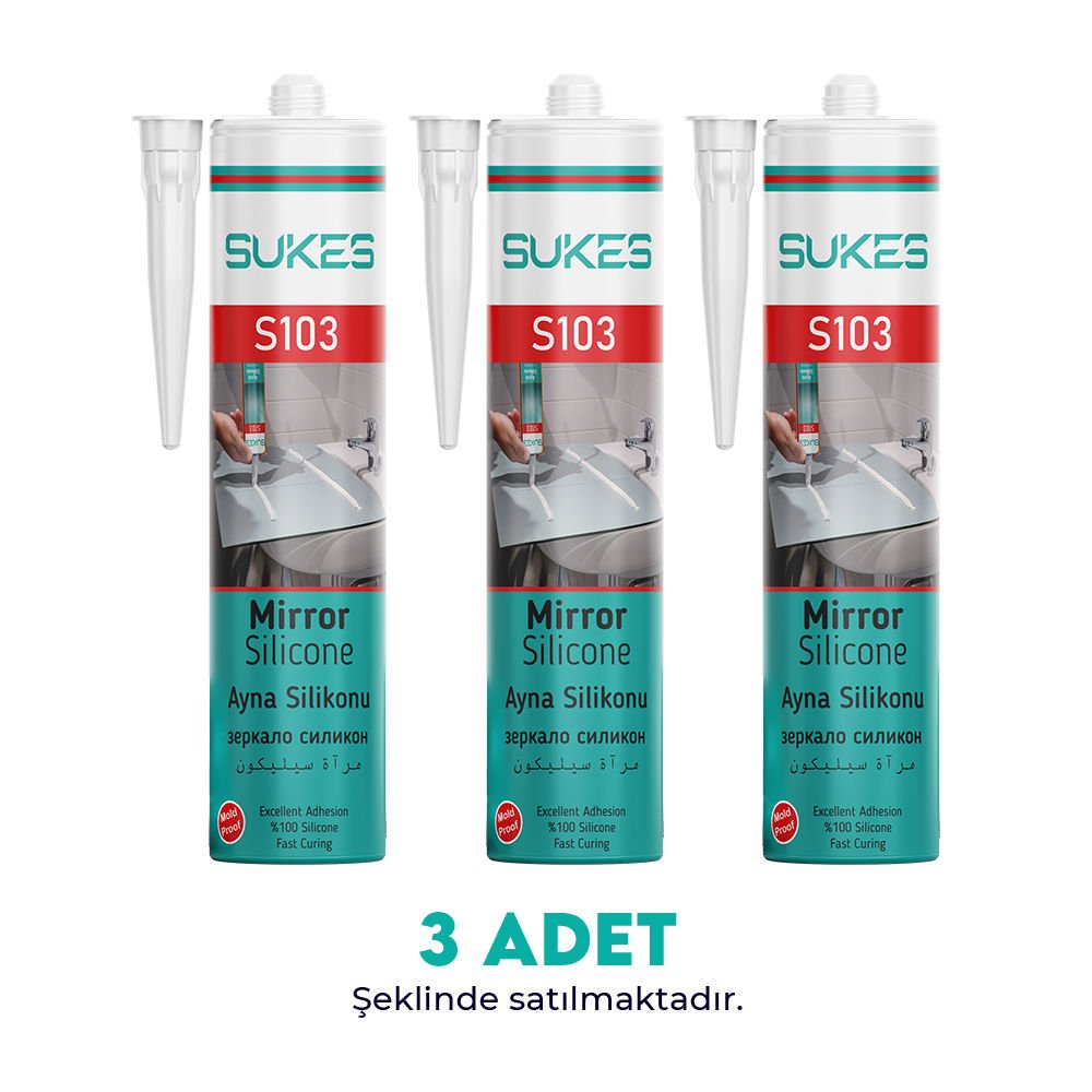 Sukes  Ayna Silikonu 310 Ml 3’lü Paket