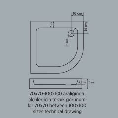 UBM İnci Oval Duş Teknesi 70x70 Cm