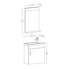 UBM Zerde 45 cm Banyo Dolabı Beyaz
