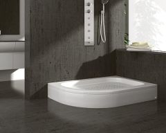 UBM 70x100 cm Asimetrik Oval Duş Teknesi Sağ