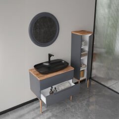 Ubm Monarc 100 Cm Lake Banyo Dolabı Krem