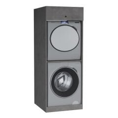 Ubm Senfoni Çamaşır ve Kurutma Makinesi Dolabı 70 Cm Retro Gümüş