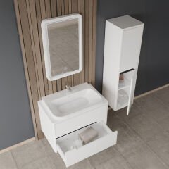 Ubm Arlin 80 Cm Lake Banyo Dolabı Beyaz