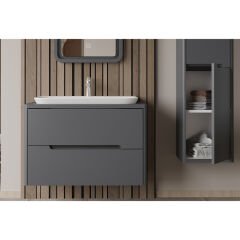 Ubm Arlin 80 Cm Lake Banyo Dolabı Antrasit