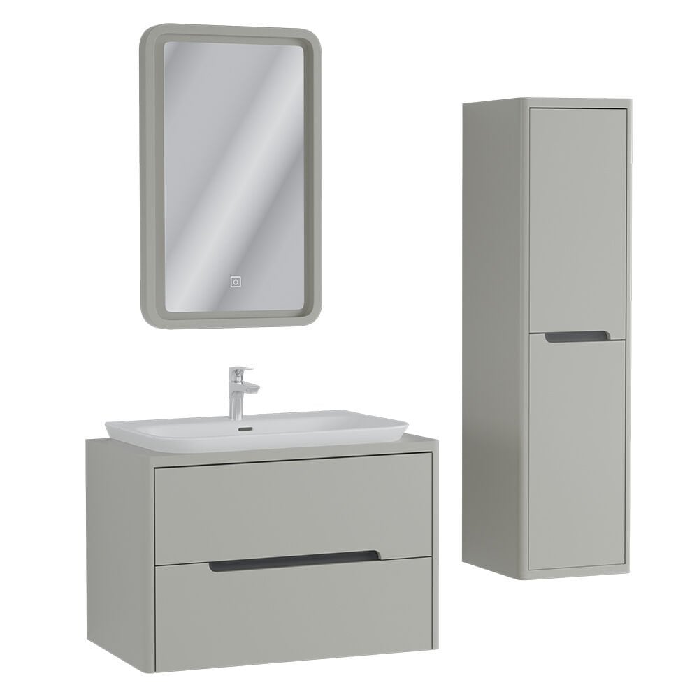 Ubm Arlin 80 Cm Lake Banyo Dolabı Çakıl Gri