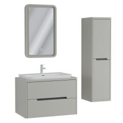 Ubm Arlin 80 Cm Lake Banyo Dolabı Çakıl Gri