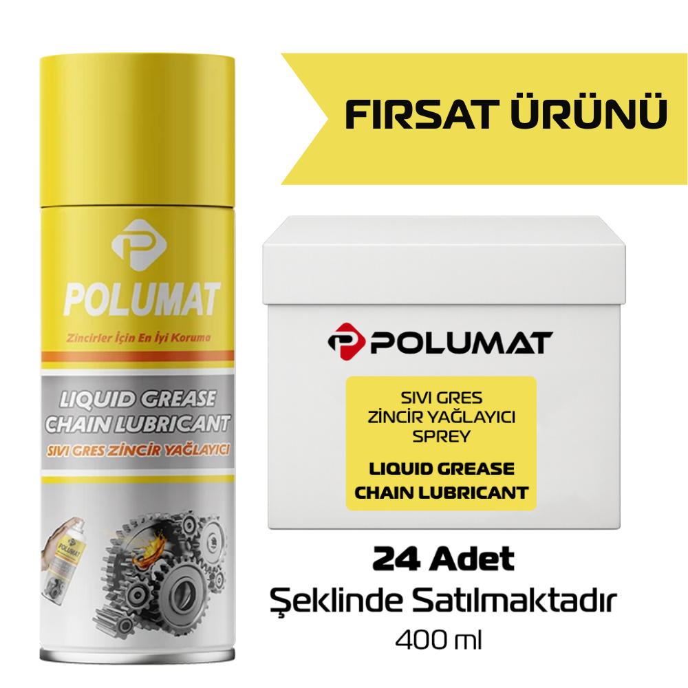 Sıvı Gres Zincir Yağlayıcı Sprey 400 ml (24'lü Paket)